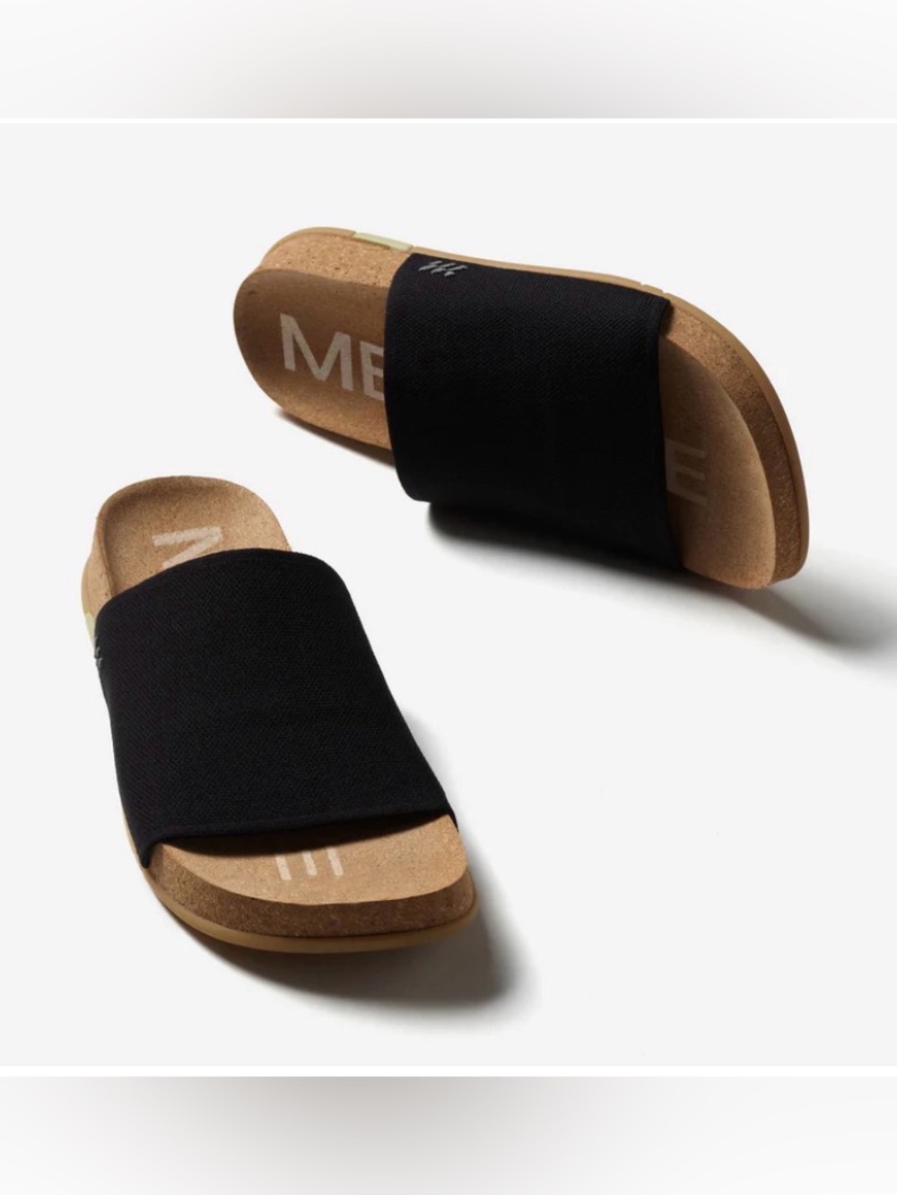 Message Footwear Mullen Slide Stretch Knit Strap black size 37 US 7/7.5 - Picture 7 of 10
